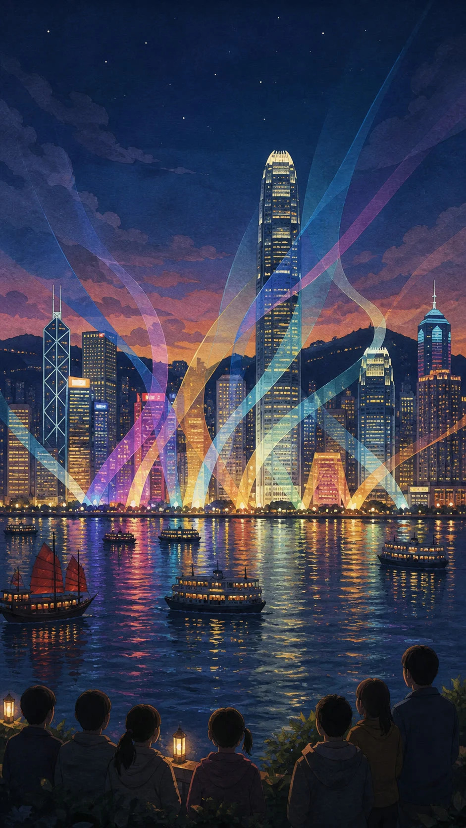 维多利亚港灯光音乐汇演